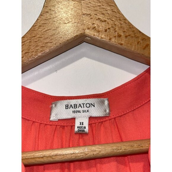 Babaton Aritzia Coral Sleeveless Silk Mini Dress XS Lightweight & Elegant - Picture 4 of 9